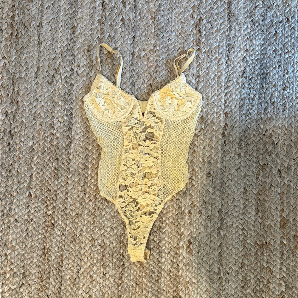 Yellow Lace Bodysuit